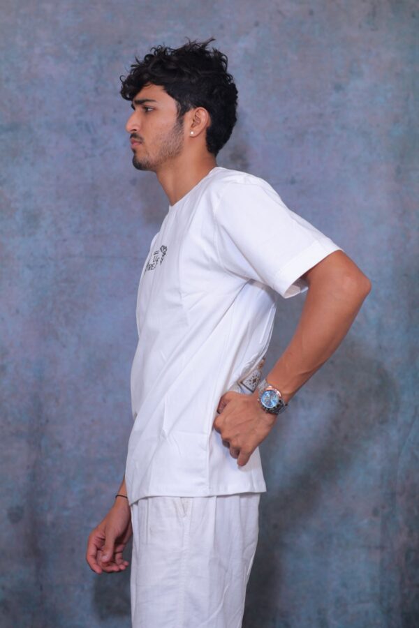 IMG_2273 Spring Dew Light down shoulder t shirt with back flowered puff