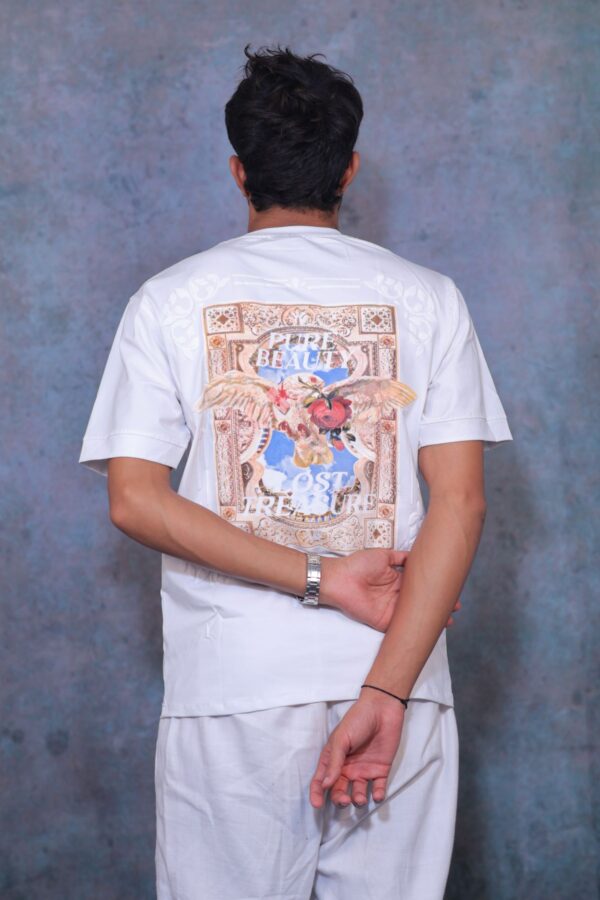 IMG_2274 Spring Dew Light down shoulder t shirt with back flowered puff